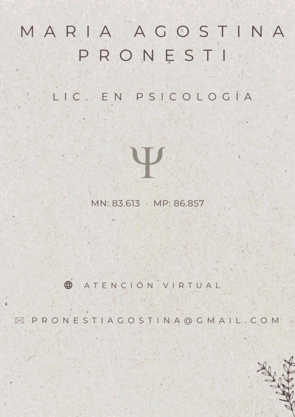 Psicóloga Maria Agostina Pronesti