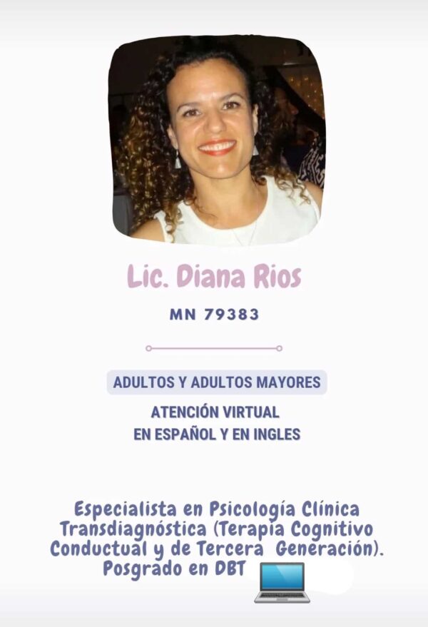 Psicóloga Lic. Diana Rios