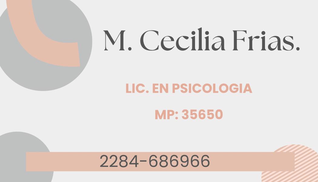 Psicóloga María Cecilia Frias