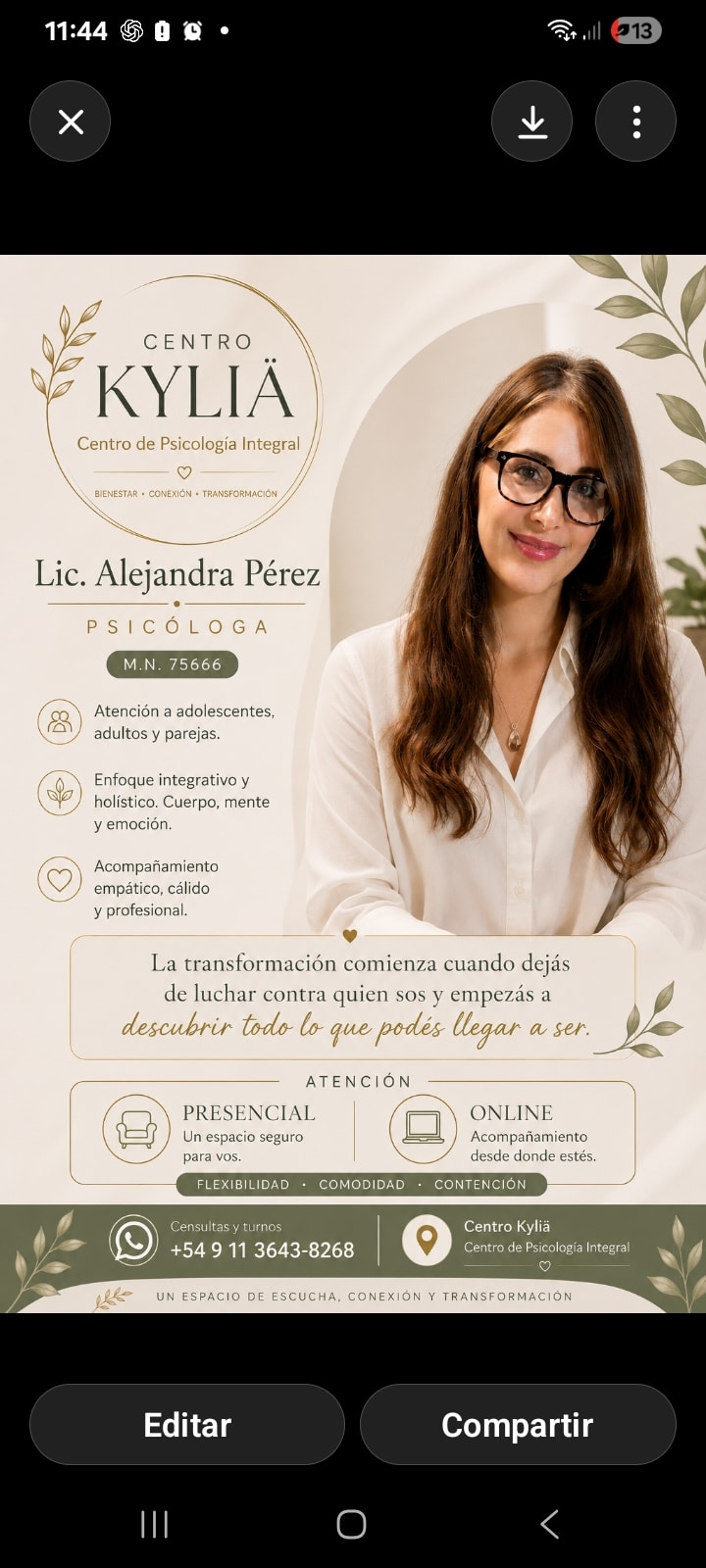 Psicóloga Alejandra Valeria Pérez