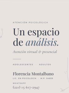 Psicóloga Maria Florencia Montalbano