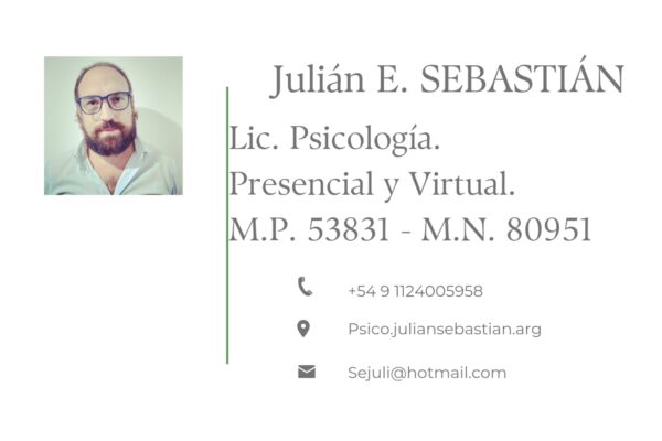 Psicólogo Julián Eduardo Sebastián