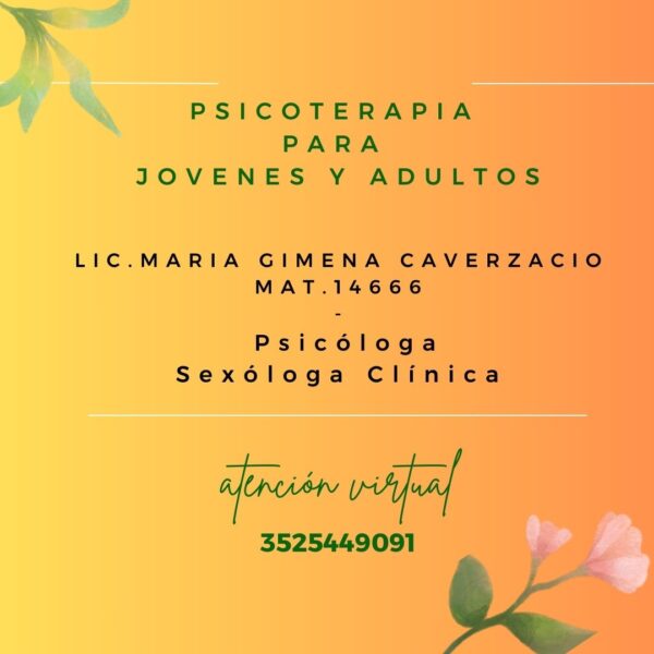 Psicóloga Lic Maria Gimena Caverzacio