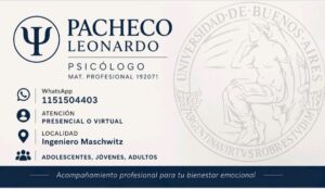 Psicólogo Pacheco leonardo