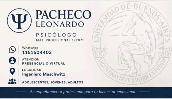 Psicólogo Pacheco leonardo